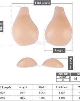 Silicone Sticky Bra, Adhesive Bra with Gather Front Clip Strong Stickiness Reusable Adhesive Bras for Women