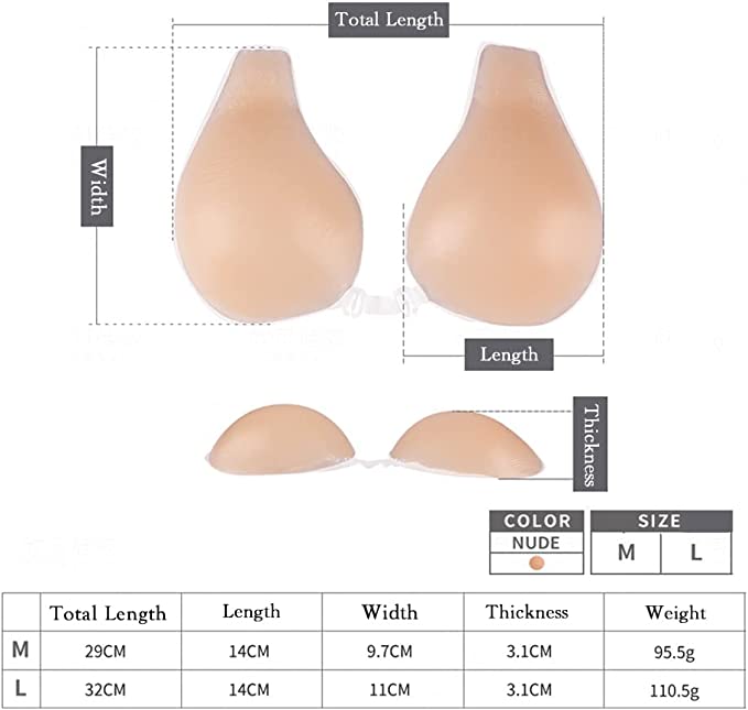 Silicone Sticky Bra, Adhesive Bra with Gather Front Clip Strong Stickiness  Reusable Adhesive Bras for Women – Votena The Name Of Trust.